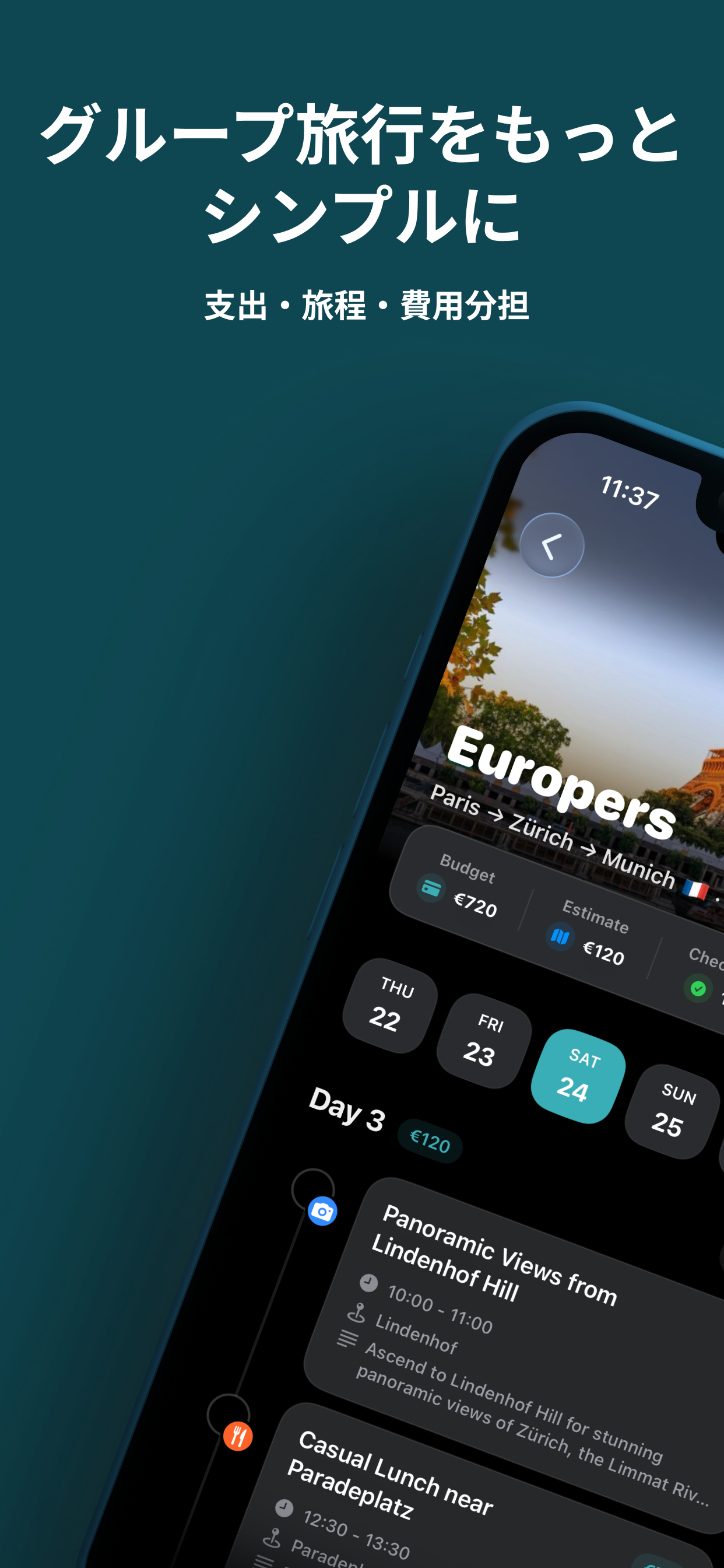 Itaro app trip overview