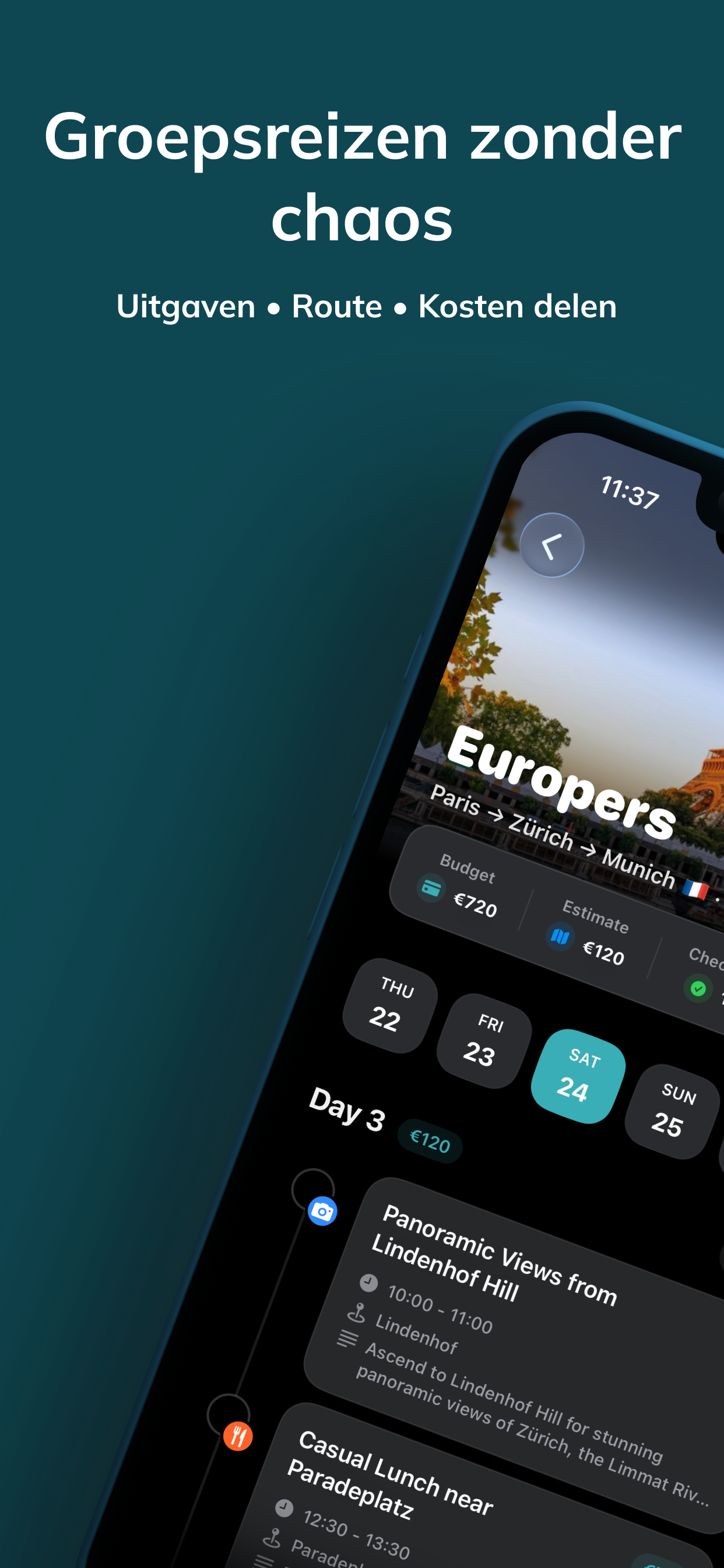 Itaro app trip overview