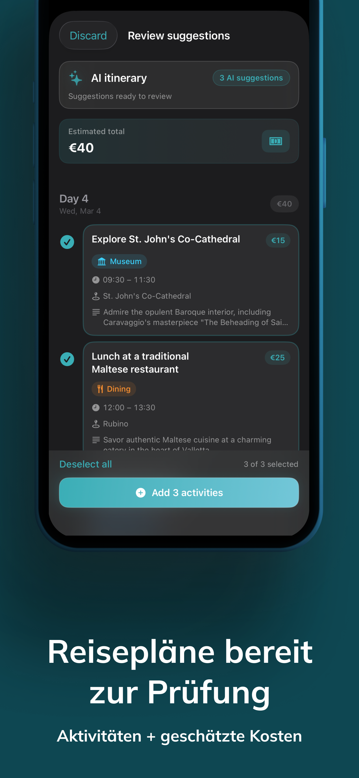Itaro app itinerary review