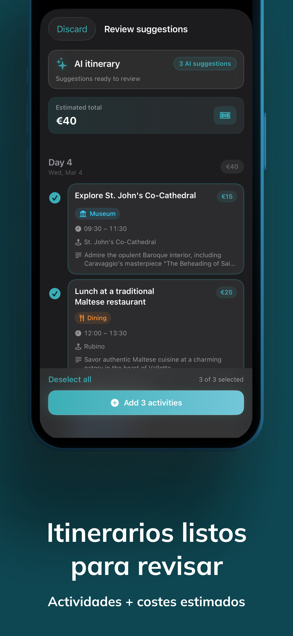 Itaro app itinerary review