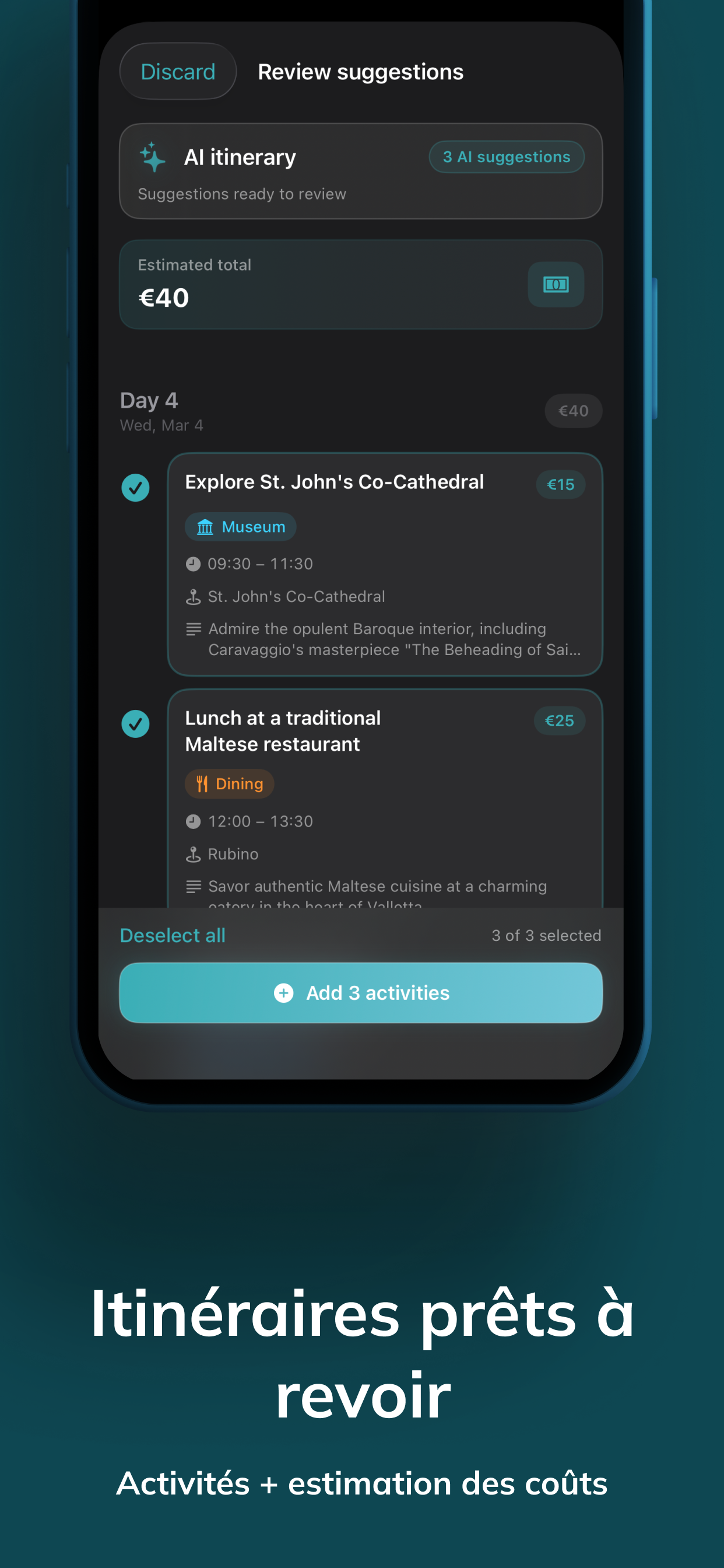 Itaro app itinerary review