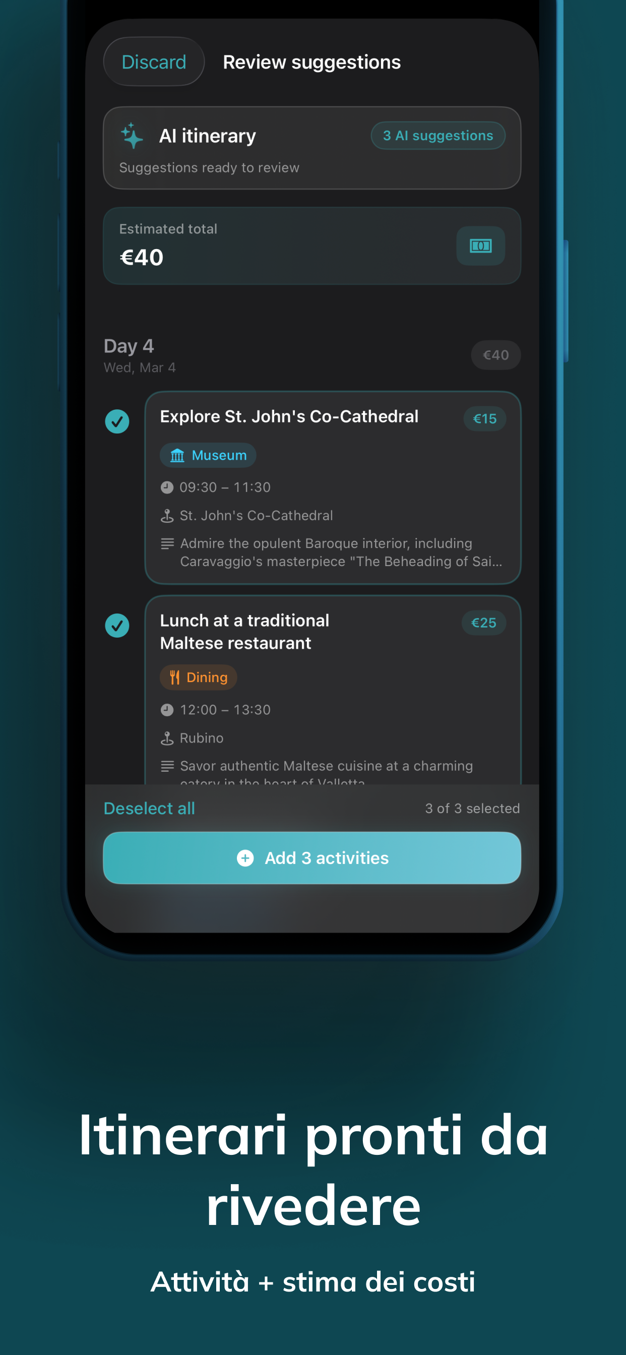 Itaro app itinerary review
