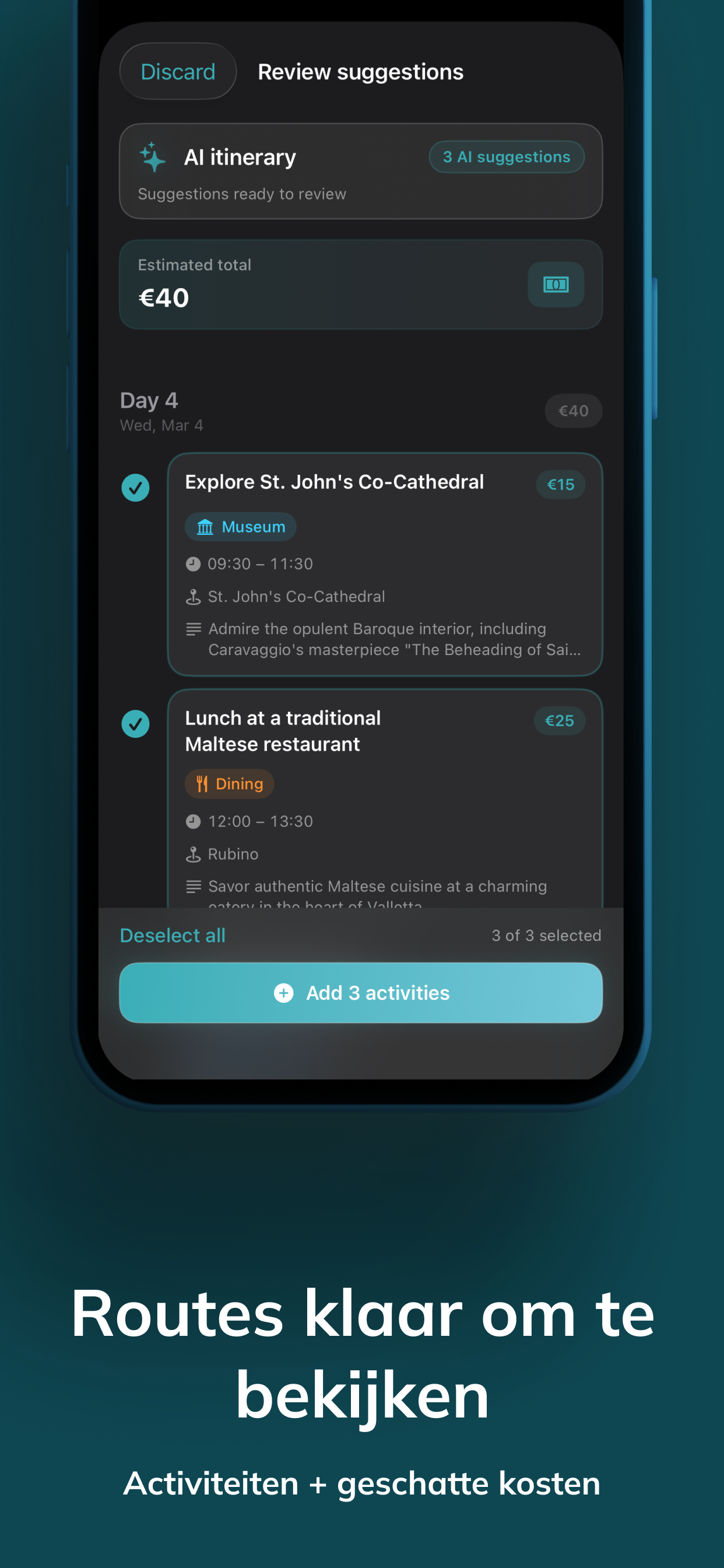 Itaro app itinerary review